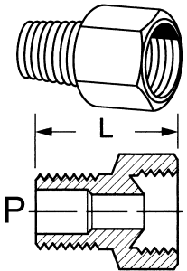 Brass Adapters, Female 42 deg Inverted Flare To Male NPT, Straight