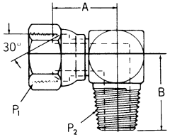 Steel Adapters, Female NPT Swivel To Male NPT, 90 deg Elbow