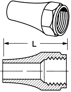 Brass Tube Long Flare Nuts