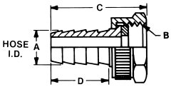 Brass Short Shank Type Fittings, Female Garden Hose (NPSH), Straight