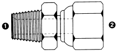 Steel Adapters, Male NPT To Female BSPP (British Parallel) Swivel, Straight