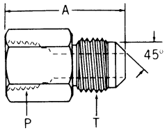 Brass Adapters, Female NPT To Male SAE 45 deg Flare, Straight