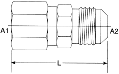 Steel Adapters, Female O-Ring Face Seal To Male JIC 37 deg Flare, Straight