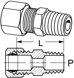 Brass Compression Fittings For Plastic, Copper, & Aluminum Tubing, Tube To Male NPT, Straight