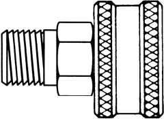 Pressure Washer Quick Couplers, Female Half, Male NPT