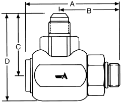 FS65 Series Standard Duty Balanced Pressure Swivel Joints, Male JIC 37 deg Flare Casing To Male SAE O-Ring Boss Sleeve