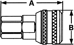 3000/4000/5000/6000 Series MIL-C-4109 Industrial Interchange Air Quick Disconnects, Female Half, Female NPT