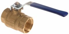 2BVL Series Brass Ball Valve, 1/2 NPT Ports, Up To 435 PSI, Stainless steel off-set handle