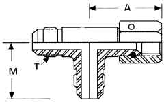 Stainless Steel Adapters, Male JIC 37 deg Flare Run & Branch To Female JIC 37 deg Flare Swivel Run, Tee