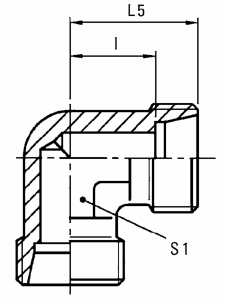 Steel Metric Flareless 90 deg Elbow Unions