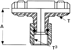 Stainless Steel Adapters, Male JIC 37 deg Flare Run To Female JIC 37 deg Flare Swivel Branch, Tee