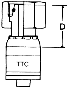 Global TTC 1 & 2 Wire Braid Stainless Steel Crimp Fittings, Female DKO (German) Heavy Series, Straight