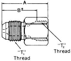 Steel Adapters, Male JIC 37 deg Flare To Female JIC 37 deg Flare, Straight Restrictor