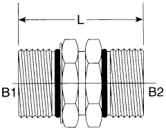 Steel Adapters, Male SAE O-Ring Boss (Straight Thread O-Ring) To Male SAE O-Ring Boss (Straight Thread O-Ring), Straight