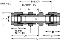 Stainless Steel Duolok Tube Bulkhead Unions