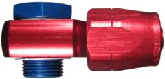 Red/Blue Anodized Aluminum Reusable Fittings for AQP & StartLite Racing Hose, Banjo, Straight