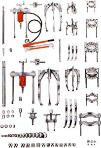 17-1/2 & 30 Ton Manual & Hydraulic Puller Set