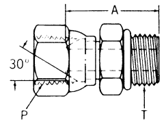 Steel Adapters, Female NPT Swivel To Male SAE O-Ring Boss (Straight Thread O-Ring), Straight