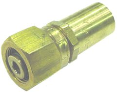 Brass Marine Steering Crimp Fittings, Tube OD Female SeaStar Swivel, Straight