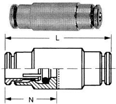 Brass Push>Connect Metric Tube Unions