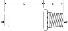 Steel Adapters, Hose Barb To Male NPT, Straight