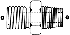 Steel Adapters, Male BSPP (British Parallel) To Male BSPT (British Tapered), Straight