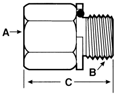 Steel Adapters, Female NPT To Male Metric Thread, Straight