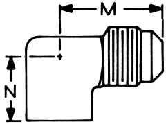 Brass Adapters, Female NPT To Male SAE 45 deg Flare, 90 deg Elbow