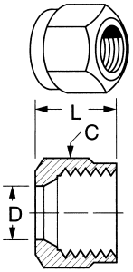 Brass DOT Approved Air Brake Tube Nuts