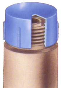 Polyethylene -04 JIC / -04 SAE (7/16-20) Protective Threaded Cap for Flared Fittings