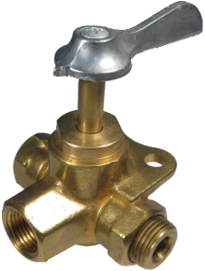 Brass 3-Way Side Outlet Plug Valve, , 3/8 Inch Male NPT to Female NPT