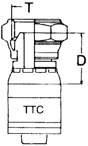 Global TTC 1 & 2 Wire Braid Stainless Steel Crimp Fittings, Female BSPP (British Parallel) 60 deg Cone Swivel, Straight