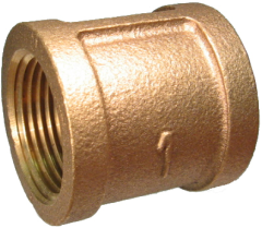 Brass Pipe Fitting, 1 Inch Coupling