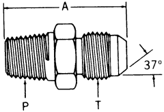 Brass Adapters, Male NPT To Male JIC 37 deg Flare, Straight