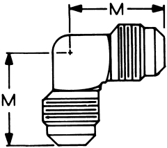 Brass Adapters, Male SAE 45 deg Flare To Male SAE 45 deg Flare, 90 deg Elbow