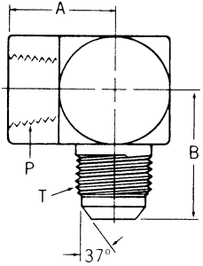 Steel Adapters, Female NPT To Male JIC 37 deg Flare, 90 deg Elbow