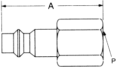 1000/400/500 Series MIL-C-4109 Industrial Interchange Air Quick Disconnects, Male Half, Female NPT