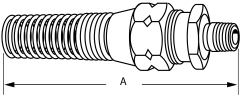 Brass Field Attachable 338 B Series Air Brake Hose Ends, Male NPT With Spring Guard