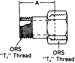 Steel Adapters, Male O-Ring Face Seal To Female O-Ring Face Seal, Straight