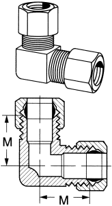 Brass Compression Fittings For Plastic, Copper, & Aluminum Tubing, Tube Union Elbow