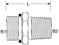 Steel Adapters, Male SAE O-Ring Boss (Straight Thread O-Ring) To Male NPT, Straight