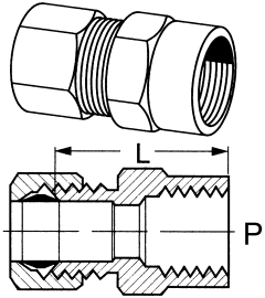 Brass Compression Fittings For Plastic, Copper, & Aluminum Tubing, Tube To Female NPT, Straight