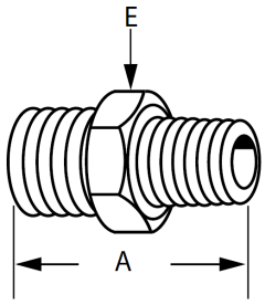 Brass Field Attachable 338 B Series Air Brake Adapters, Male Air Brake To Male NPT, Straight