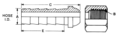 Brass Short Shank Type Fittings, Female NPT Swivel, Straight