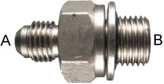 Stainless Steel Adapters, Male JIC 37 deg Flare To Male BSPP (British Parallel), Straight