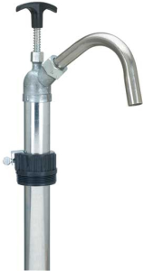 BARREL PUMP, LIFT ACTION W/CURVED SPOUT With Fixed Steel Spout