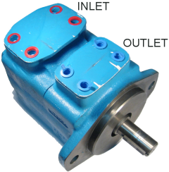 25VQ Series Vane Pump, 21 Ring Size, 7/8 Straight Keyed Shaft, Outlet Opposite Outlet, CCW Rotation