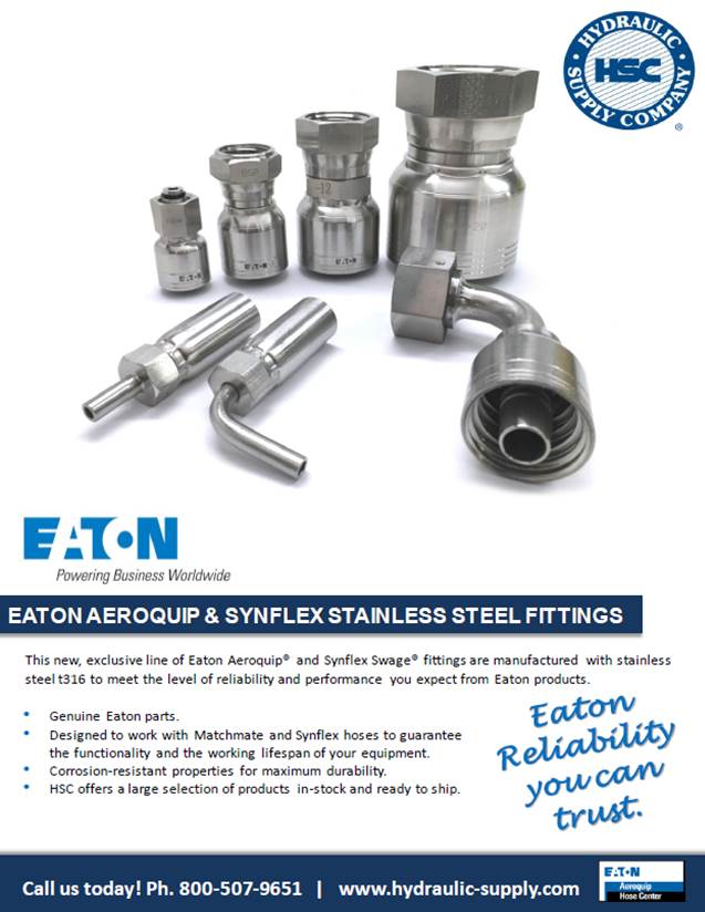 Stainless Steel Fittings Eaton Aeroquip and Synflex