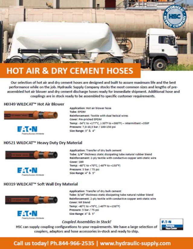 Hot Air and Dry Cement Hoses HSC